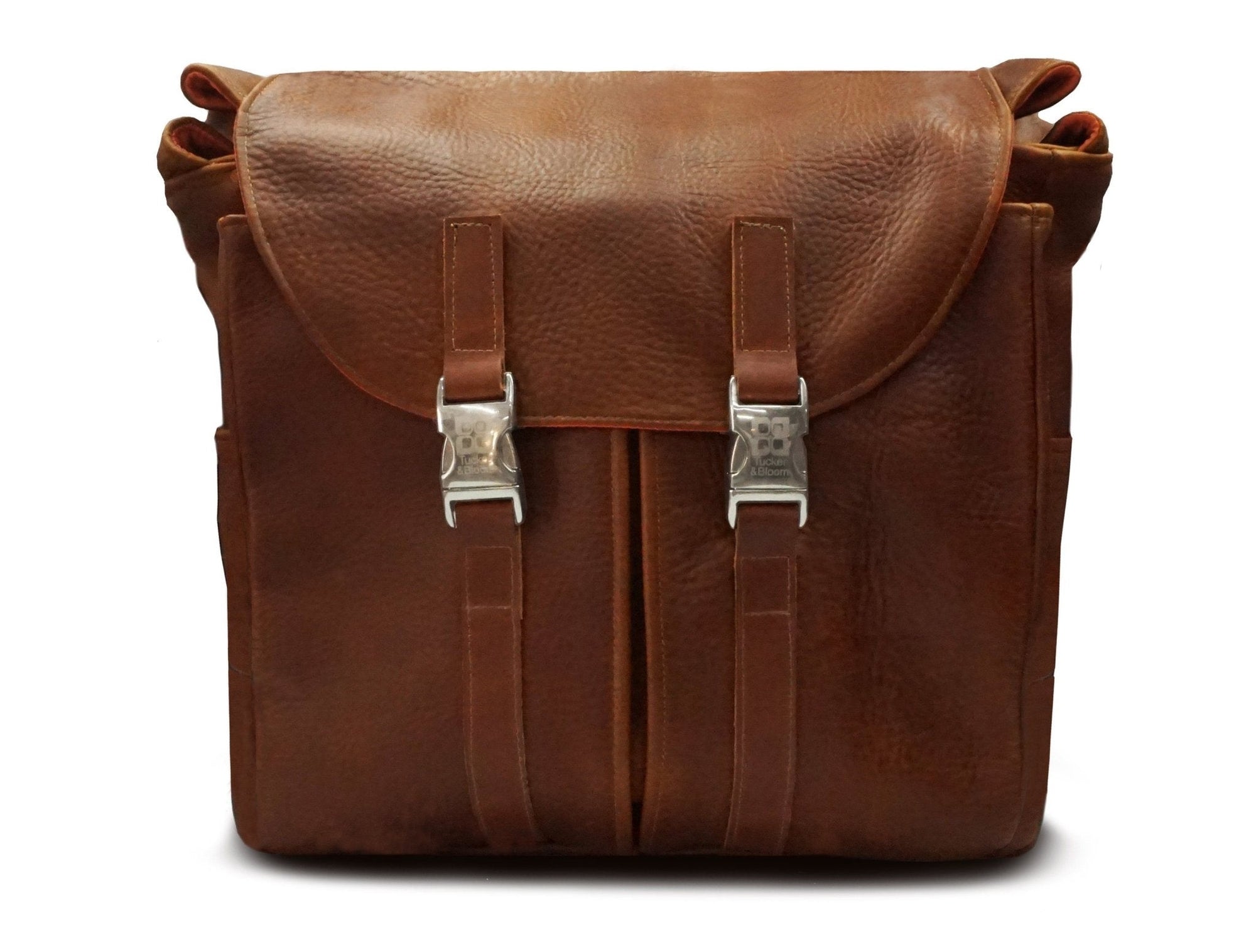 Bison Leather Edition North To South Messenger Bag Tucker Bloom