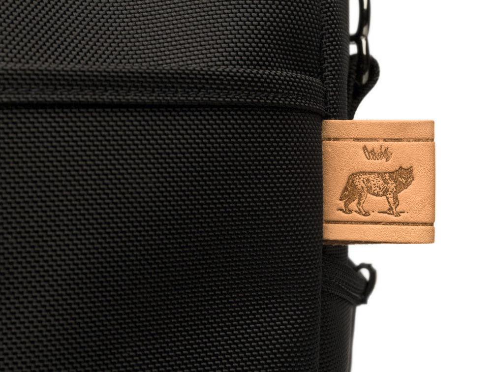 DJ Cosmo Baker North to South Messenger Bag with leather. Made in