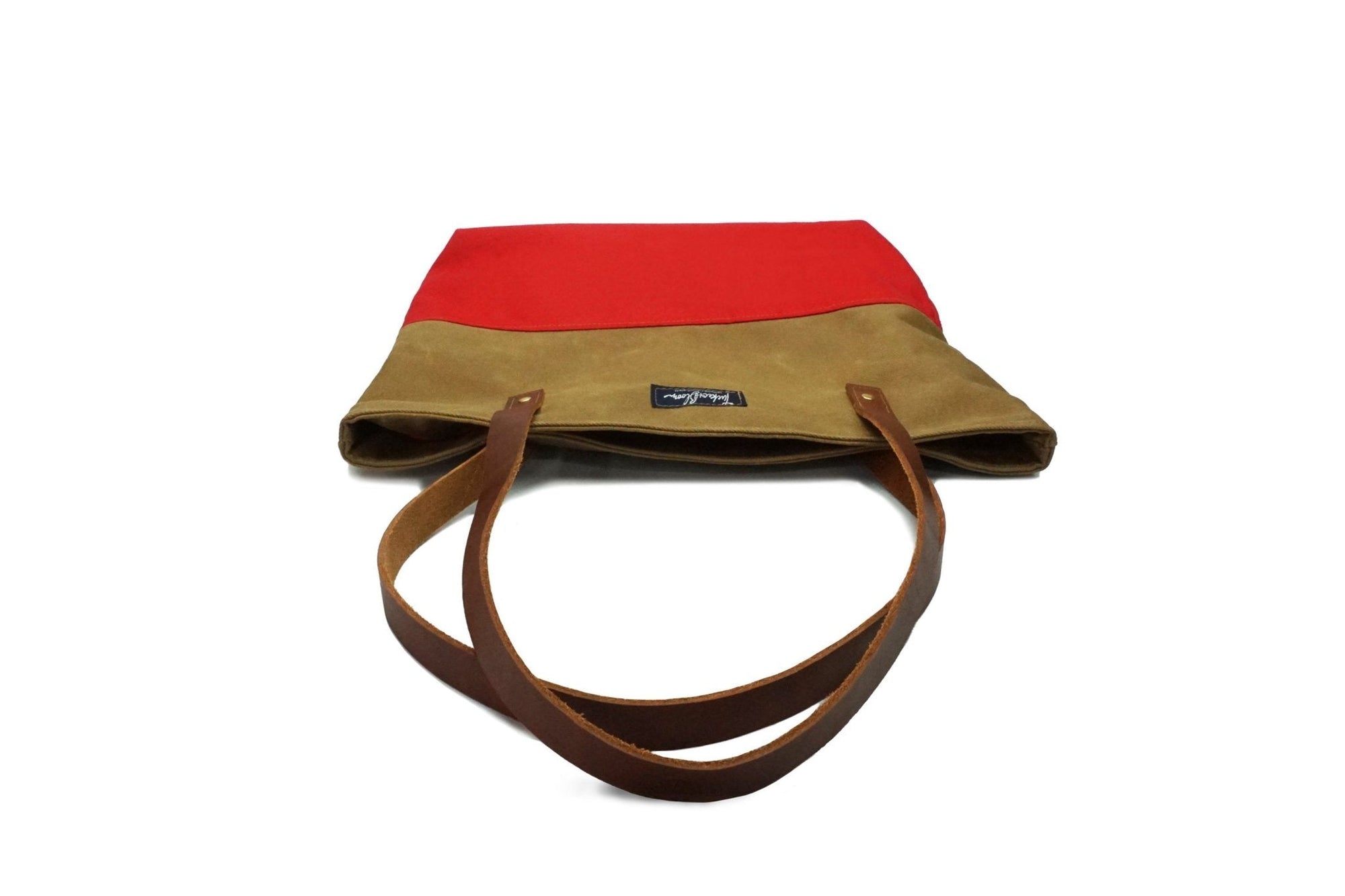 Canvas Cobble Hill Tote Bag with leather handles and trim. Tucker Bloom